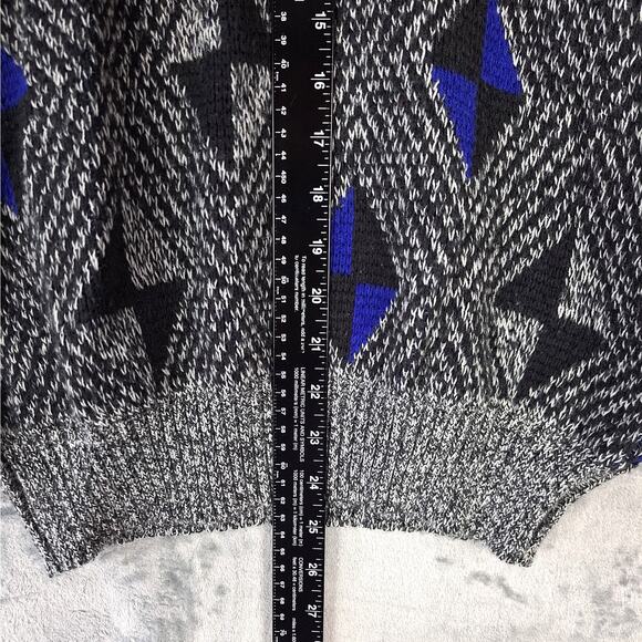 Mens Sweater Medium Vintage Pullover Geometric Grandpa Cosby‎ Dad Classic 90s - Picture 6 of 7